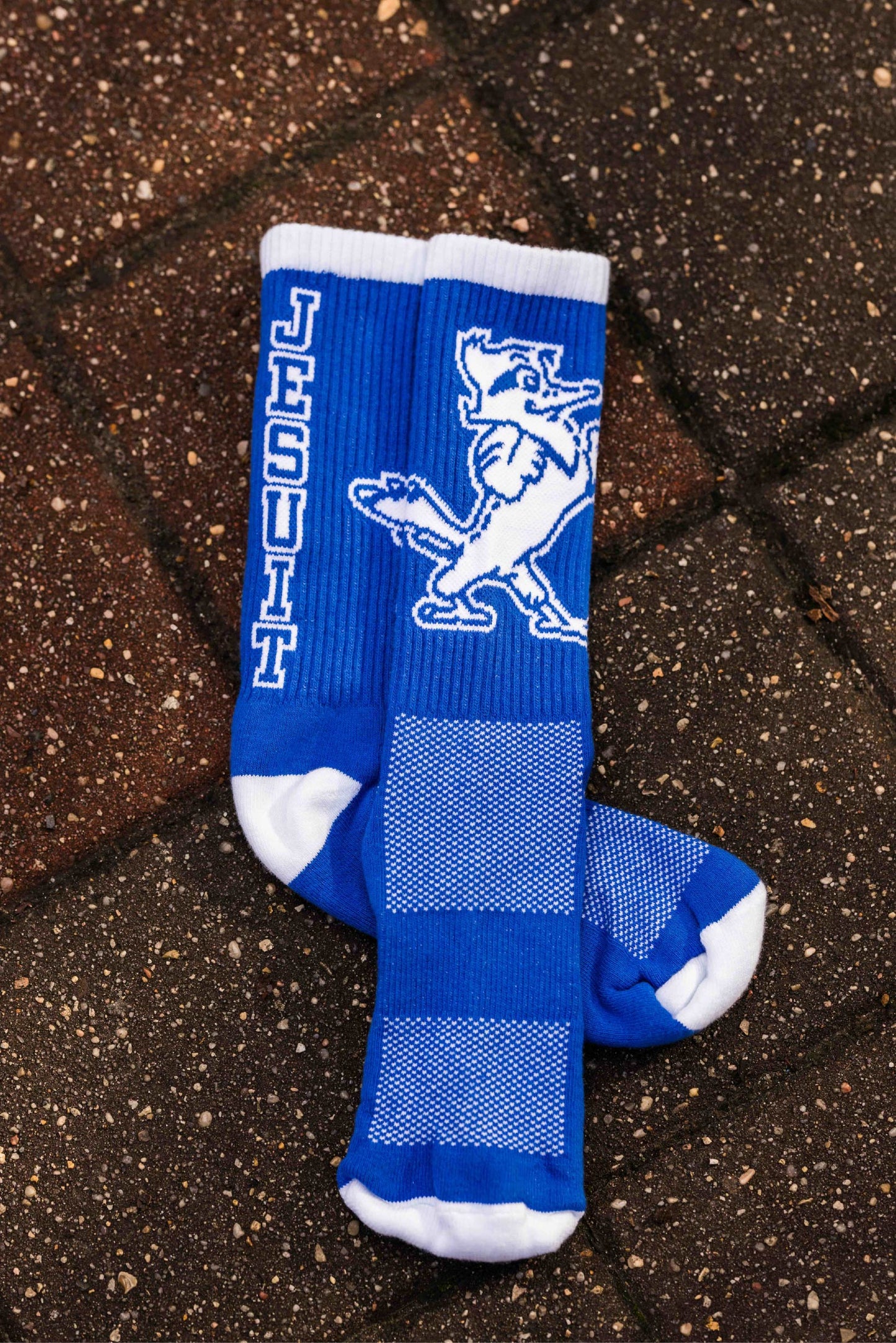 Show your Blue Jay Spirit!
58.5% Cotton/39.3% Nylon/2.2% Spandex.
Men's Size 10-13.