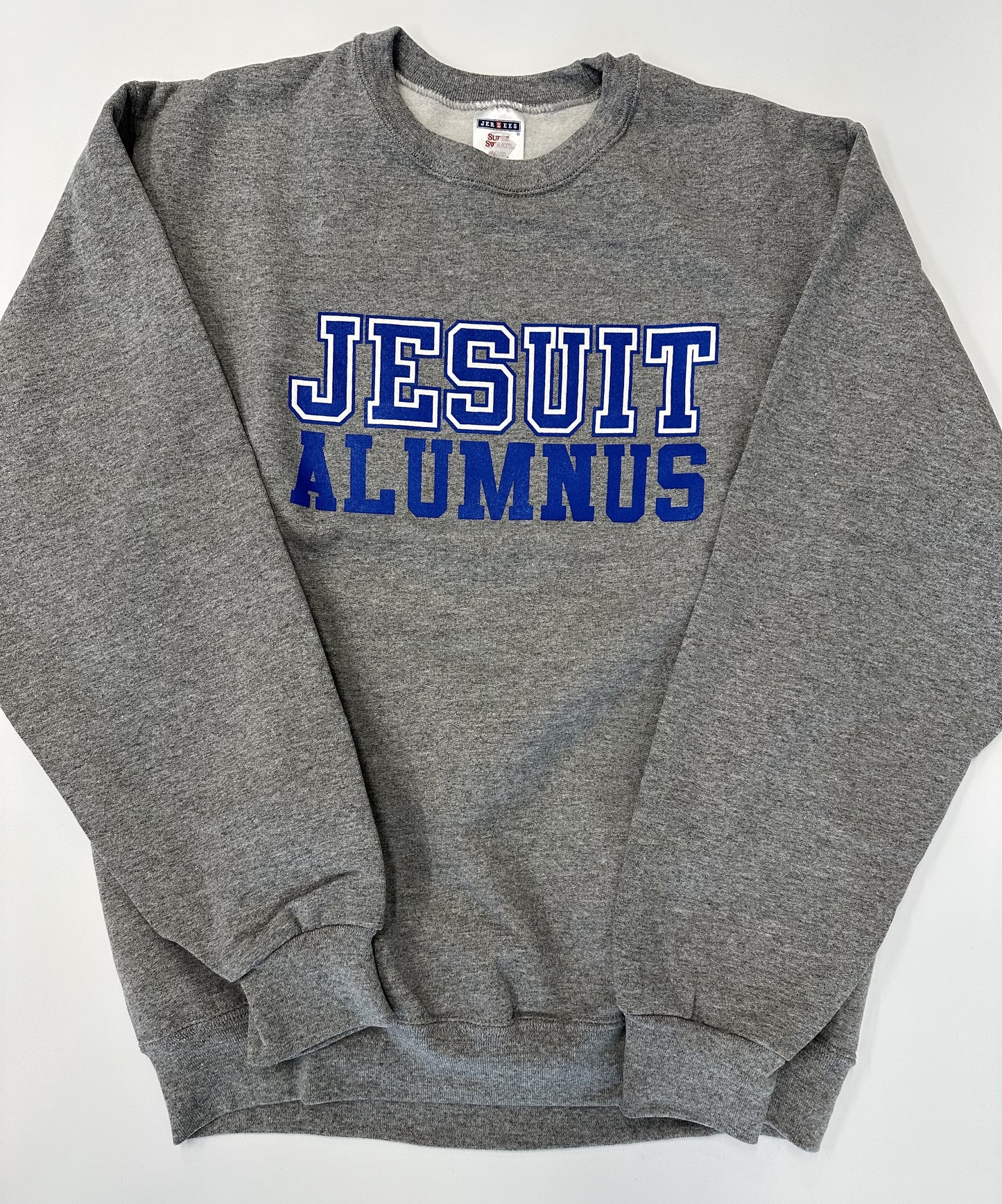 Jerzees. 50% Cotton/50% Polyester.