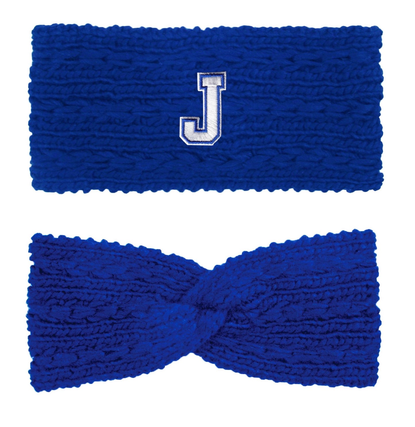 Logo Fit. 100% Acrylic. Hand wash & dry flat. One Size Fits Most. J logo.