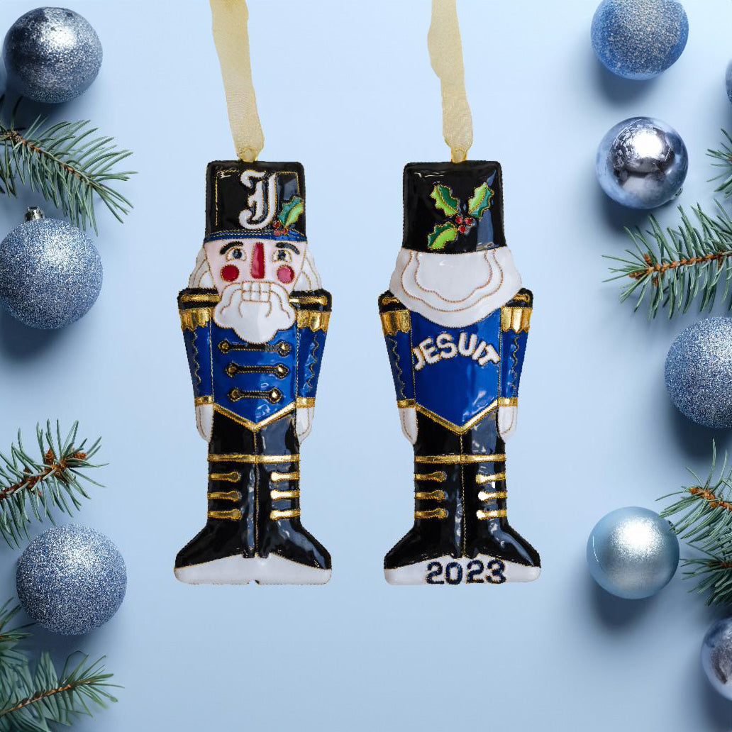 Kitty Keller Designs. Handmade - Cloisonne'. Comes in a keepsake box. Introducing our Jesuit Nutcracker!