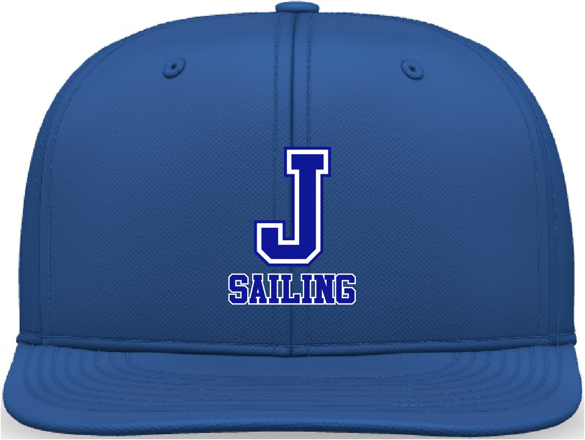 Richardson.
100% Polyester.
Full Pro 2 shape-with its slightly wider front panels and full-depth back panels-and makes it versatile with an adjustable Softsnap adjustable backstrap. Constructed with moisture-wicking Score fabric featuring UPF 50+ protection, plus a Stay-Dri sweatband and U-Form bill.
J Sailing logo.