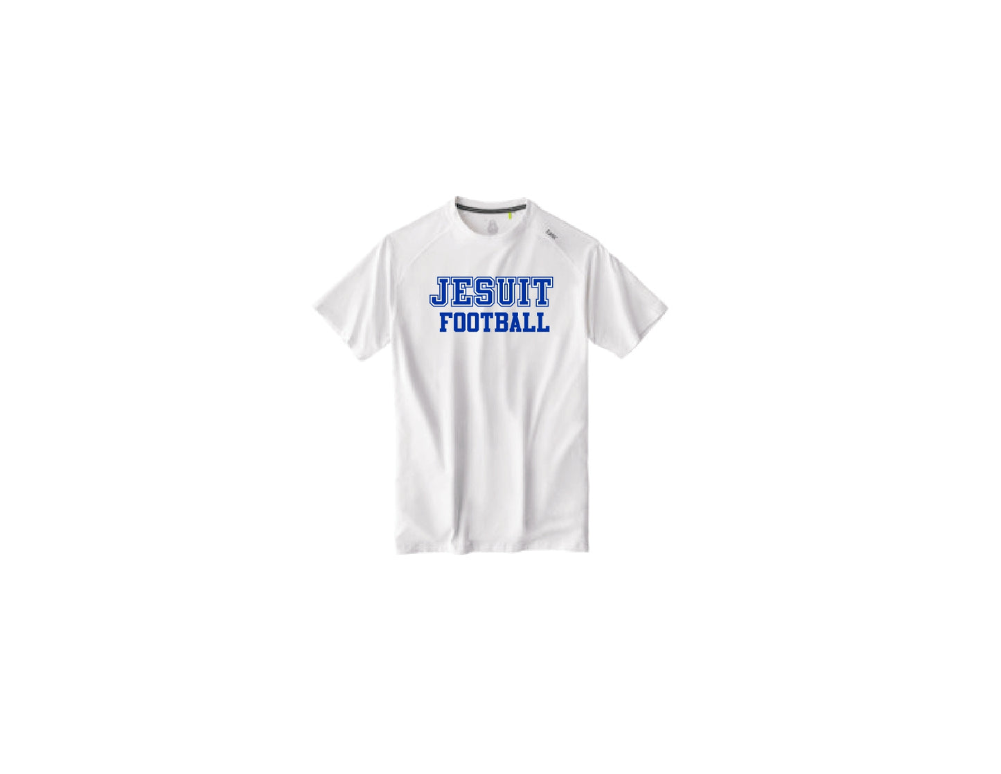 Tasc Performance.
The shirt that started this New Orleans brand!
Lightweight performance fabric for year-round comfort, modified raglan shoulder, 30" length.
52% Organic Cotton/43% Viscose from Bamboo/5% Lycra Spandex.
Jesuit FOOTBALL logo.