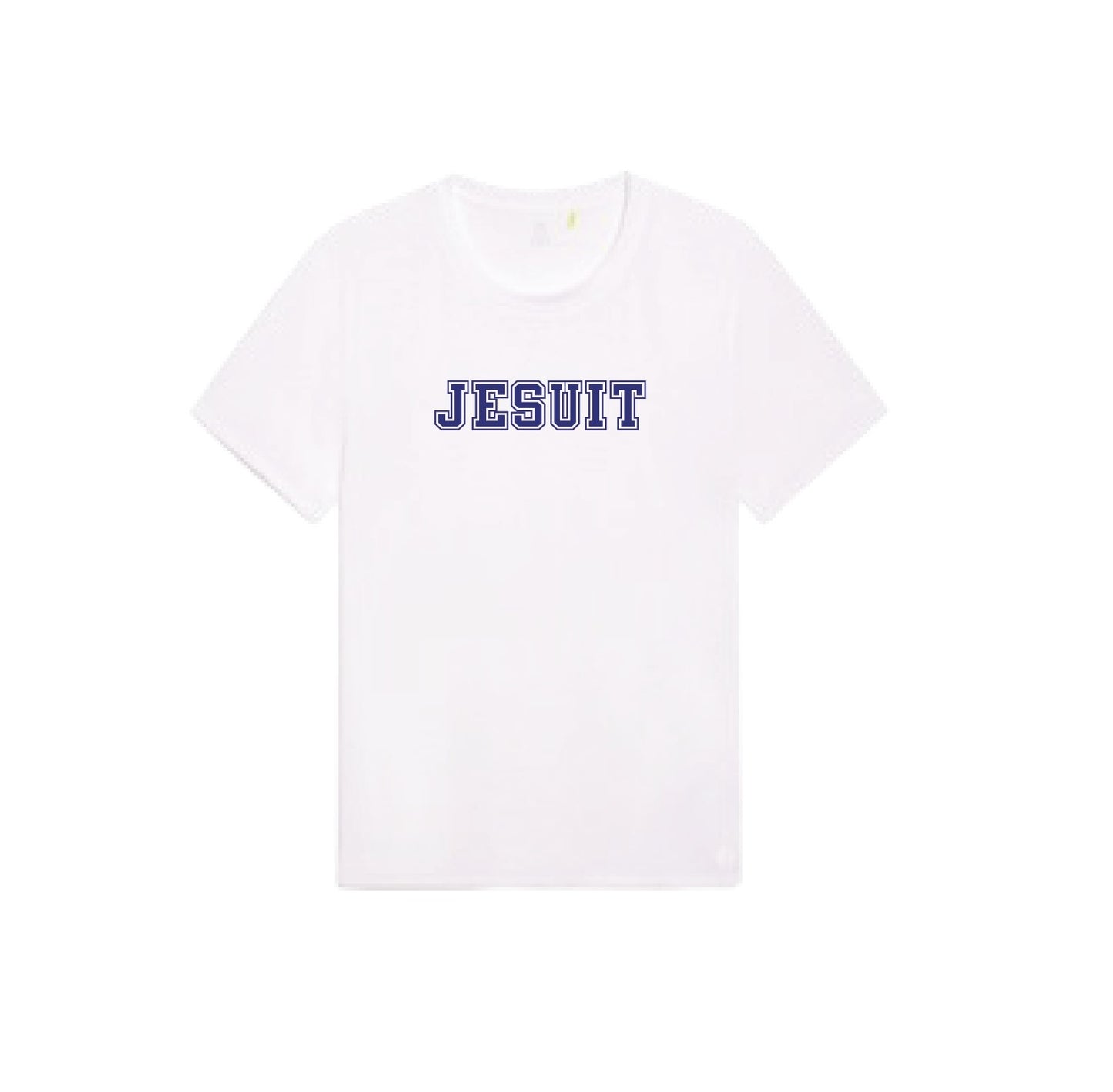 Tasc Performance. 52% Cotton/43% Viscose from Bamboo/5% Lycra. Self-collar with scalloped bottom hem. Approximately 24.5 inches body length. Machine washable/Tumble dry low. Made with lightweight, breathable, moisture-wicking bamboo fabrication. Jesuit screenprint logo.