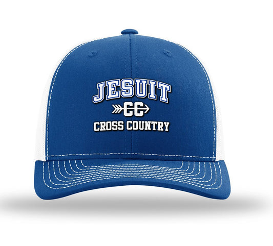 Richardson
60% Cotton/40% Polyester w/100% Nylon. Adjustable fit.
Precurved. Mid Pro Adjustable Snapback. Cotton Sweatband.
JESUIT CROSS COUNTRY logo.