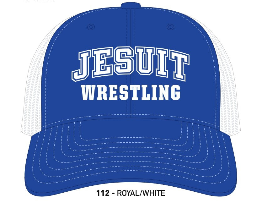 Richardson
60% Cotton/40% Polyester w/100% Nylon. Adjustable fit.
Precurved. Mid Pro Adjustable Snapback. Cotton Sweatband.
JESUIT WRESTLING logo.
THIS IS A PRE-ORDER! PRODUCT SHOULD BE IN STOCK BY END SEPTEMBER.