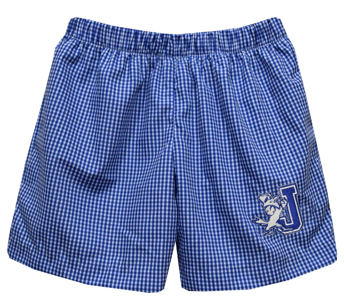 Vive La Fete. 55% Polyester/45% Cotton. Machine Wash. Embroidered J/Jayson Logo. This boy's classic pull-on elastic waist short will show off his Blue Jay Spirit!