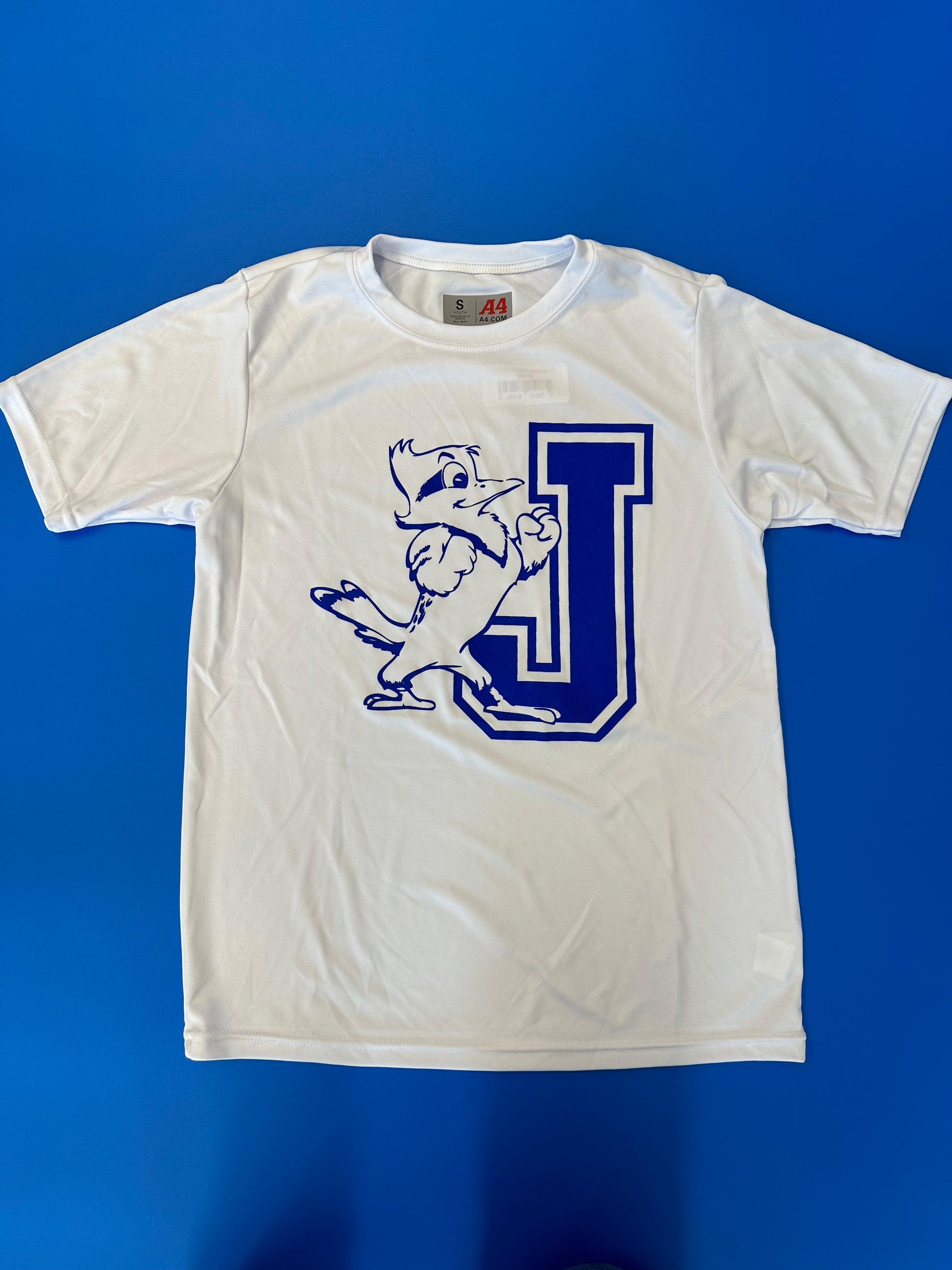 A4.  100% Polyester.  Performance Fabric.