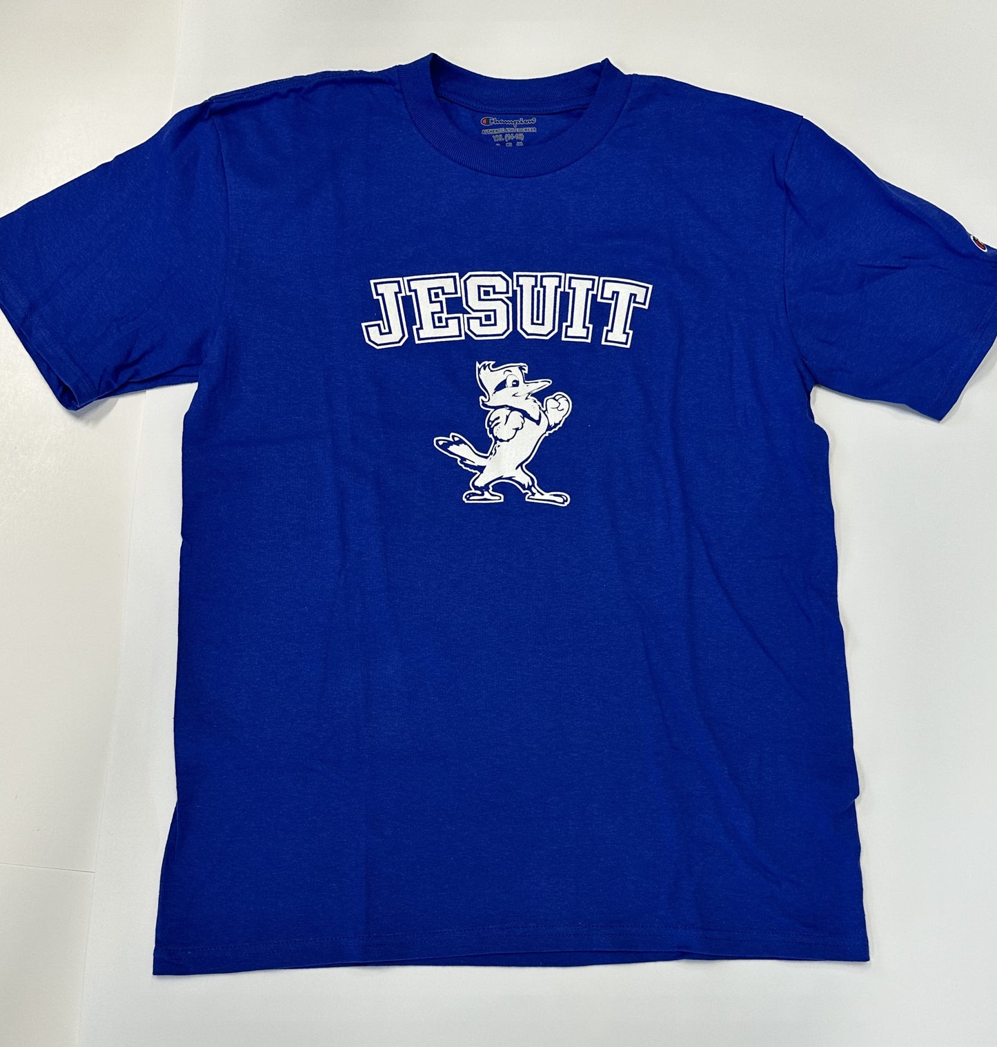 Champion. 100% Cotton Jersey. JESUIT w/Jayson logo.