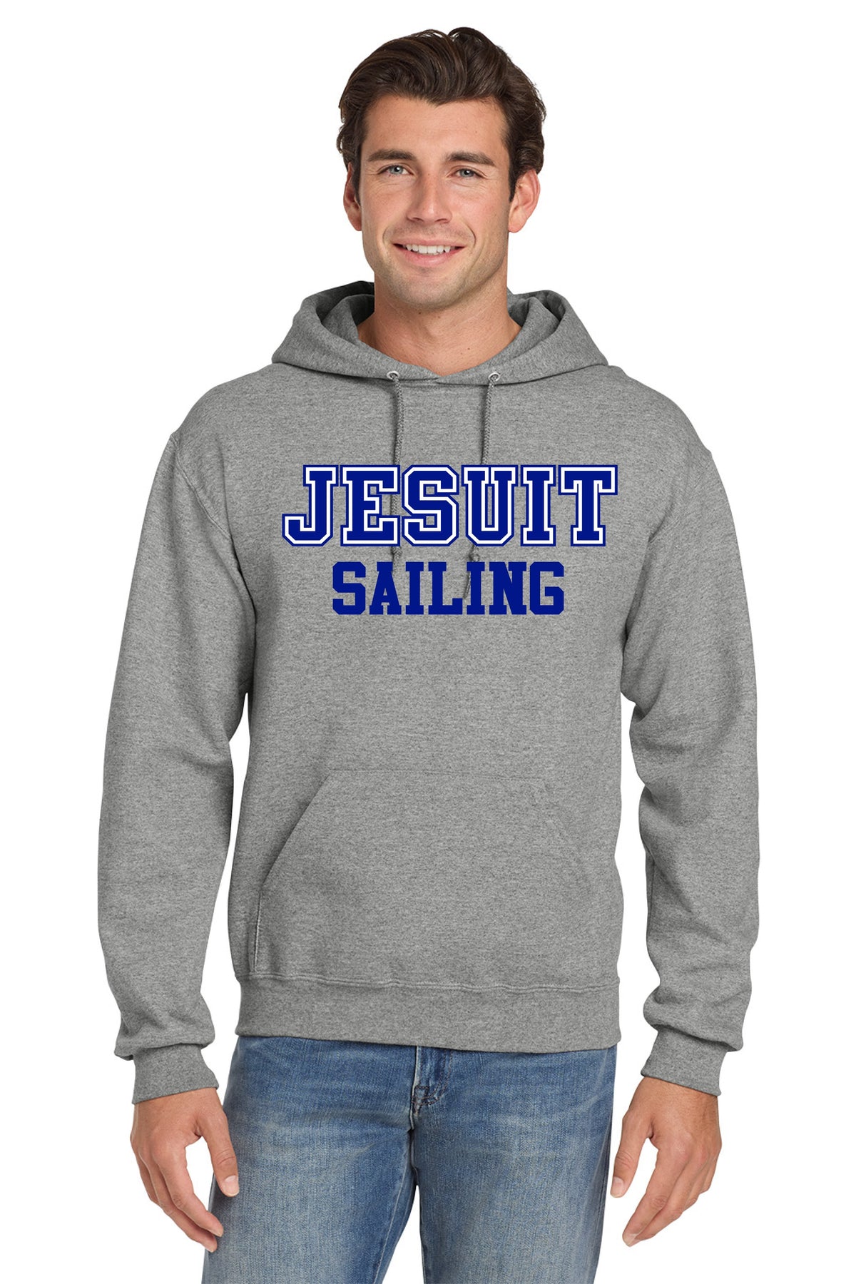 Jerzees

50% Cotton/50% Polyester.

Heavy Blend Fleece Hoodie.&nbsp; Features double-lined hood,&nbsp;1x1 ribbed cuffs and waistband with spandex, pouch pocket offers convenience &amp; functionality and matching drawstring.

THIS IS A PRE-ORDER.&nbsp; ORDERS WILL BE AVAILABLE FOR PICK-UP END NOVEMBER.


JESUIT SAILING LOGO - FRONT &amp; BACK WHICH FEATURES THE c420.