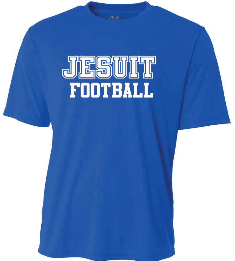 A4

100% Polyester.

Performance dry fit fabric.

Jesuit Football logo