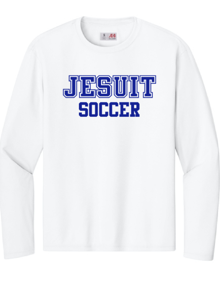 A4

100% Polyester - 3.5 oz.

Moisture management for all season comfort
Odor resistant and stain release fabric for easy care
Reinforced shoulder seams for extra durability
Double needle cover-stitch hem and neck

JESUIT SOCCER logo.