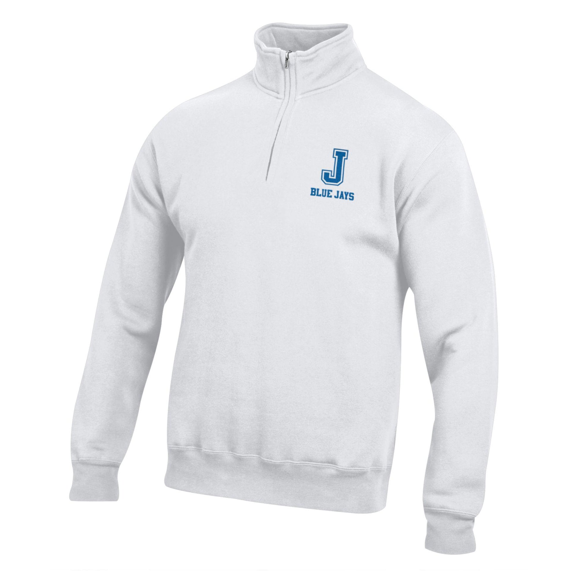Gear For Sports.
80% Cotton/20% Polyester
 9 oz. fleece. Brushed inside and out for the coziest fit and feel.

Stand collar and side seam pockets.

1x1 Cotton/spandex rib at cuff and waistband.

Embroidered J/ Blue Jays logo.