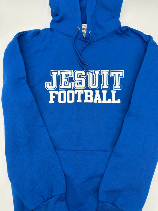 Jerzees

50% Cotton/50% Polyester.

Heavy Blend Fleece Hoodie. Features double-lined hood, 1x1 ribbed cuffs and waistband with spandex, pouch pocket offers convenience & functionality and matching drawstring.

JESUIT FOOTBALL LOGO.

PLEASE NOTE:THIS IS A  PRE-ORDER ONLY - WILL CLOSE MONDAY, AUGUST 25th! ORDERS WILL ARRIVE BY LATE SEPTEMBER