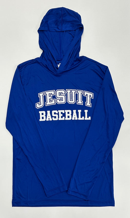 Team 365.

100% Polyester.

Features moisture-wicking technology to keep you dry and comfortable. Breathable fabric allows for maximum airflow. UV protection. Attached hood.

JESUIT BASEBALL LOGO.