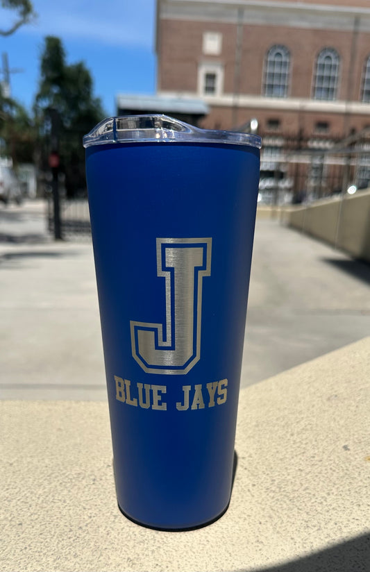 My Bevi.

Stainless Steel.

22 oz. Bermuda Tumber. Keeps drinks hot or cold for hours. Splash-resistant, easy -to-clean lid. Durable, powder coat finish. Sleek design fits most cup holders. Made from safe, BPA-free materials.

J Blue Jays etched logo.