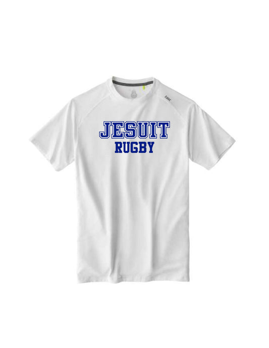 Tasc Performance.

The shirt that started this New Orleans brand!

Lightweight performance fabric for year-round comfort, modified raglan shoulder, 30" length.

52% Organic Cotton/43% Viscose from Bamboo/5% Lycra Spandex.

THIS IS A PRE-ORDER.  ORDERS WILL BE READY END NOVEMBER.

Jesuit RUGBY logo.