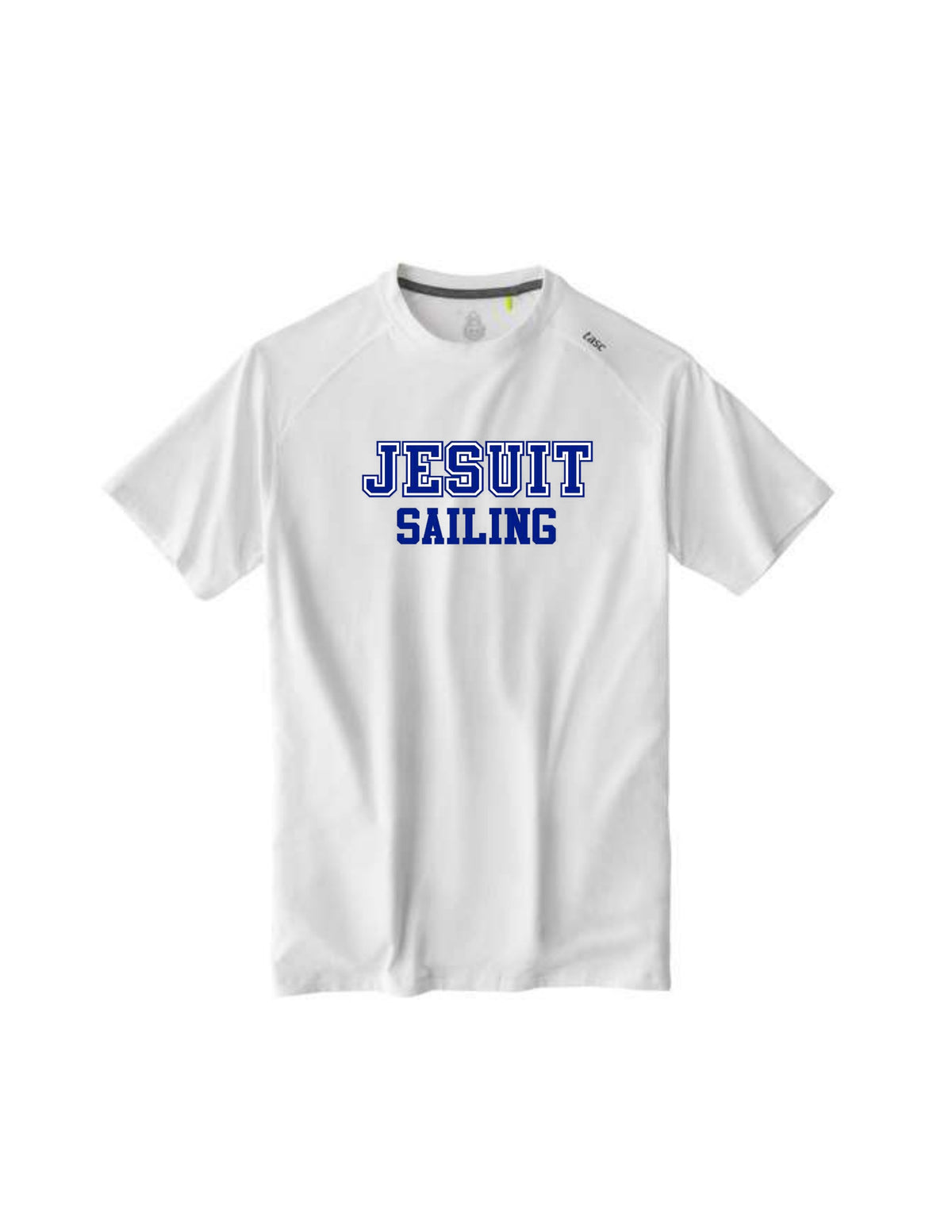 Tasc Performance.

The shirt that started this New Orleans brand!

Lightweight performance fabric for year-round comfort, modified raglan shoulder, 30" length.

52% Organic Cotton/43% Viscose from Bamboo/5% Lycra Spandex.

Jesuit SAILING logo.