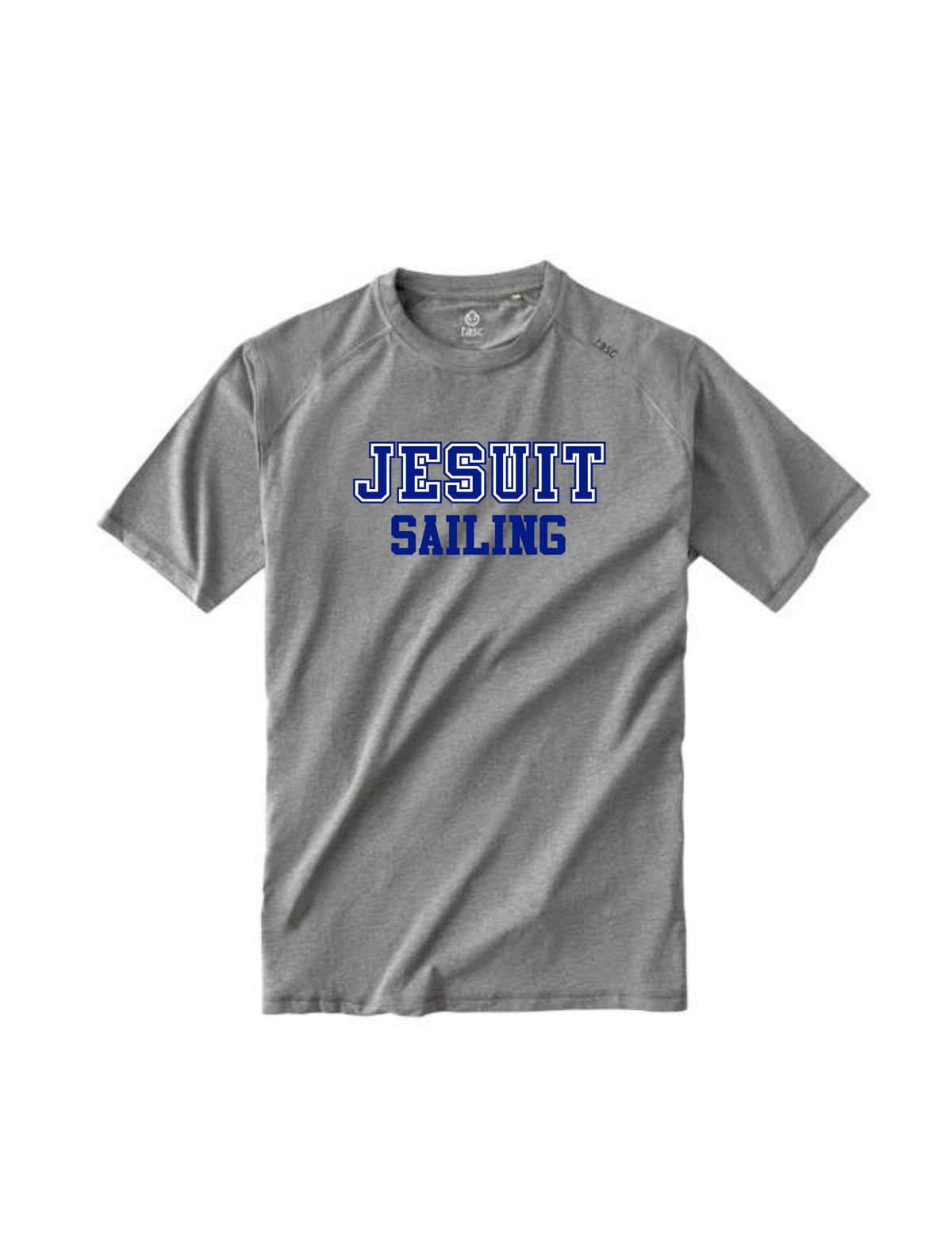 Tasc Performance.

The shirt that started this New Orleans brand!

Lightweight performance fabric for year-round comfort, modified raglan shoulder, 30" length.

52% Organic Cotton/43% Viscose from Bamboo/5% Lycra Spandex.

Jesuit SAILING logo.