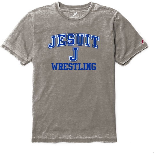 League Apparel.

50% Cotton/50% Polyester.

Super soft blend, slight burnout, tonal stitching on sleeves and hem.

Jesuit Wrestling Logo.

THIS IS A PRE-ORDER! PRODUCT SHOULD ARRIVE BY MID OCTOBER.