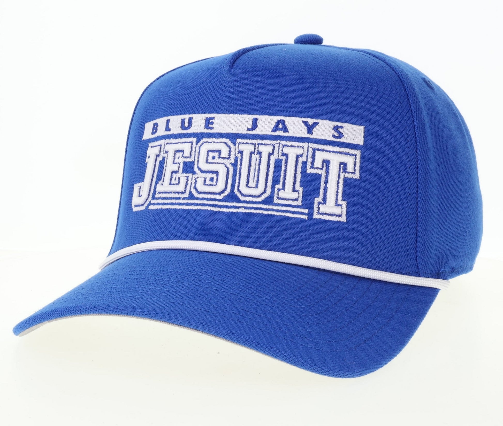 Legacy.

100% Polyester Serge.

The 5-panel, poly-serge, structured Coach Cap is comfortable and sporty with an added white rope detail. Mid-profile fit. Has a snapback closure and a full-curved brim.

JESUIT logo.
