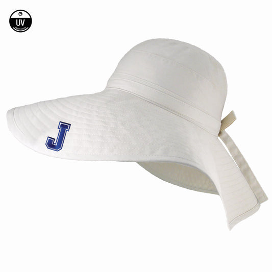 Logo Fit.  Meet the Cabana Ladies UPF Cotton Sun Hat. Color is light pale pink.  J logo on brim.