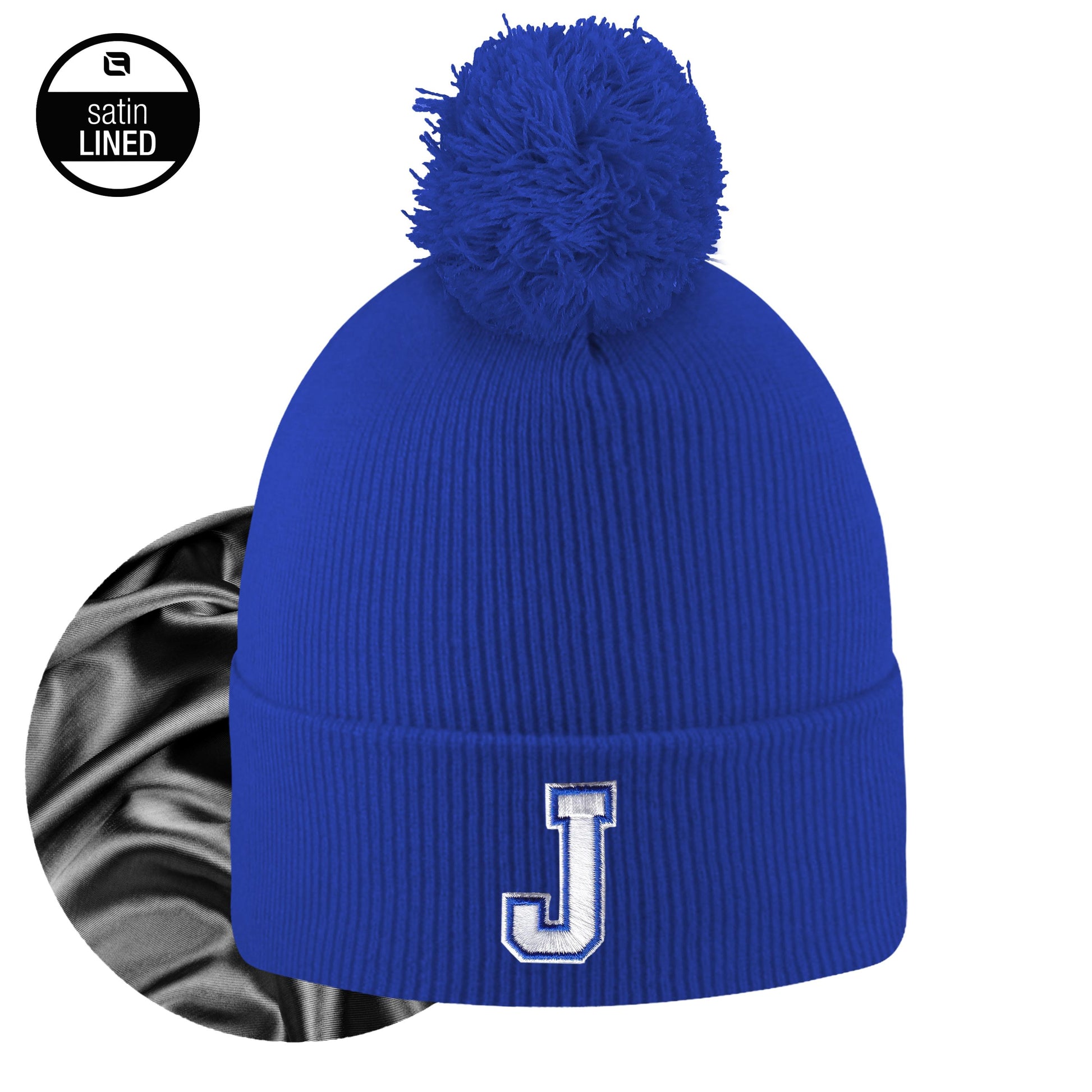 Logo Fit.

100% Acrylic with 100% premium Satin lining. One size fits most.

Silky soft comfortable feel.&nbsp; Fights frizz, friction and breakage!

Hand wash - Dry flat.

J logo.