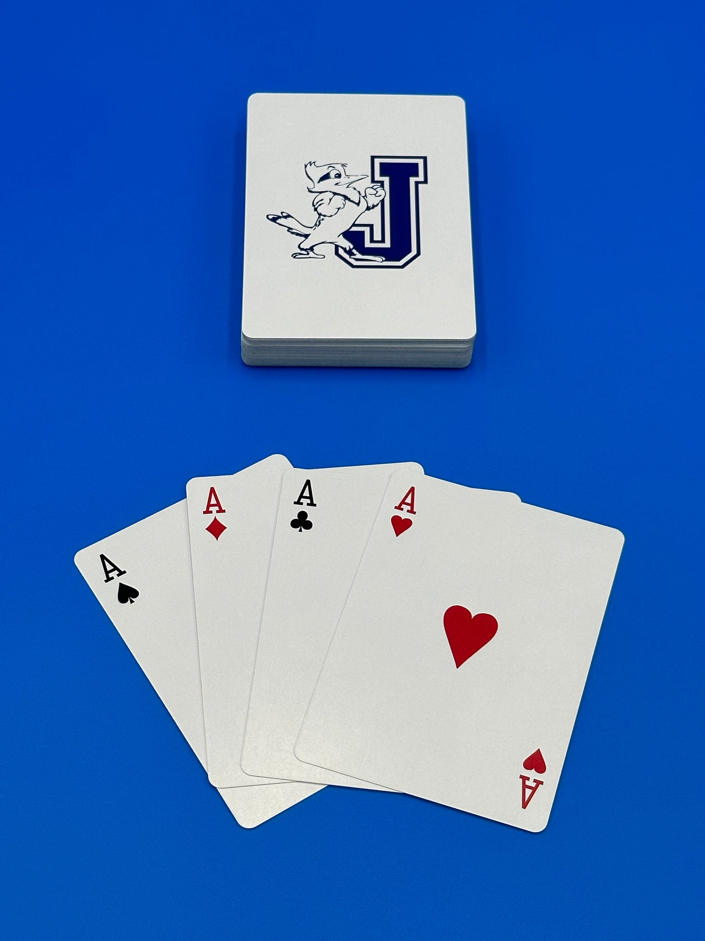 White cardstock w/J and Jayson logo.  1 Deck.