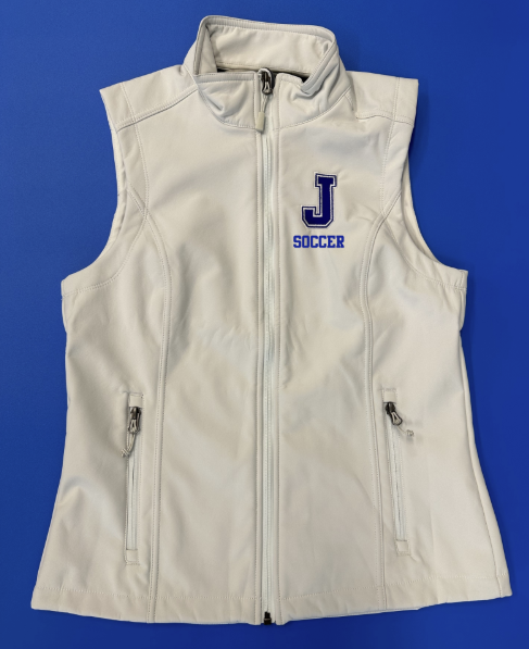 Port Authority

100% Polyester w/microfleece lining.

Water-resistant.

Front zippered pockets.

Embroidered J Soccer logo.