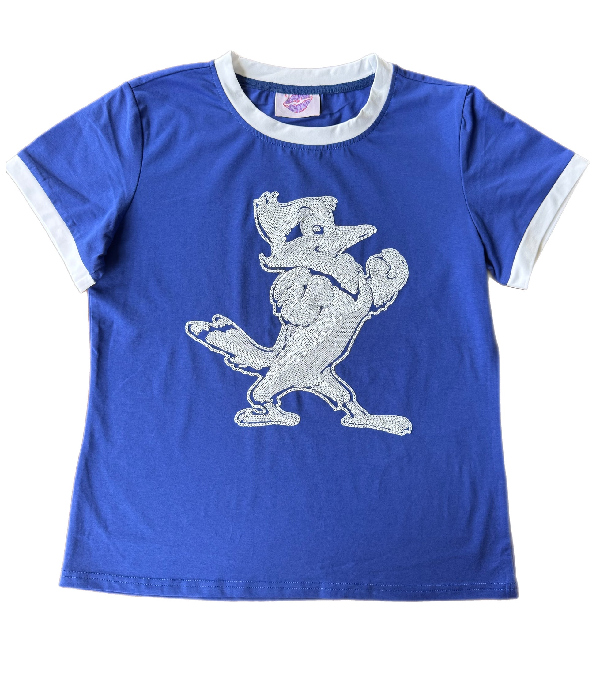 Sparkle City.

95% Cotton/5% Spandex.

Retro 'Ringer' style tee featuring our beloved Fighting Blue Jay, Jayson!

Sequin detail.