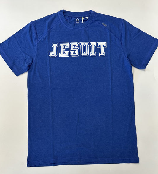 Tasc Performance.  The shirt that started this New Orleans brand!  Lightweight performance fabric for year-round comfort, modified raglan shoulder, 30" length. Exclusive color to Jesuit along with extended sizing.  52% Organic Cotton/43% Viscose from Bamboo/5% Lycra Spandex.  JESUIT logo.