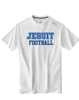 Tasc Performance.

The shirt that started this New Orleans brand!

Lightweight performance fabric for year-round comfort, modified raglan shoulder, 30" length.

52% Organic Cotton/43% Viscose from Bamboo/5% Lycra Spandex.

Jesuit FOOTBALL logo.