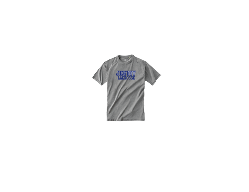 Tasc Performance.

The shirt that started this New Orleans brand!

Lightweight performance fabric for year-round comfort, modified raglan shoulder, 30" length.

52% Organic Cotton/43% Viscose from Bamboo/5% Lycra Spandex.

Jesuit LACROSSE logo.