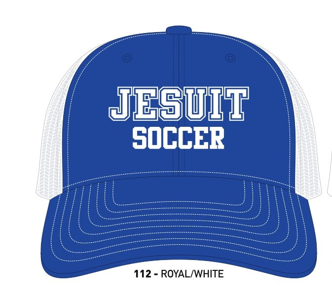 Richardson

60% Cotton/40% Polyester w/100% Nylon. Adjustable fit.

Precurved. Mid Pro Adjustable Snapback. Cotton Sweatband.

THIS IS A PRE-ORDER. ORDERS WILL BE AVAILABLE END NOVEMBER.

JESUIT Soccer logo.