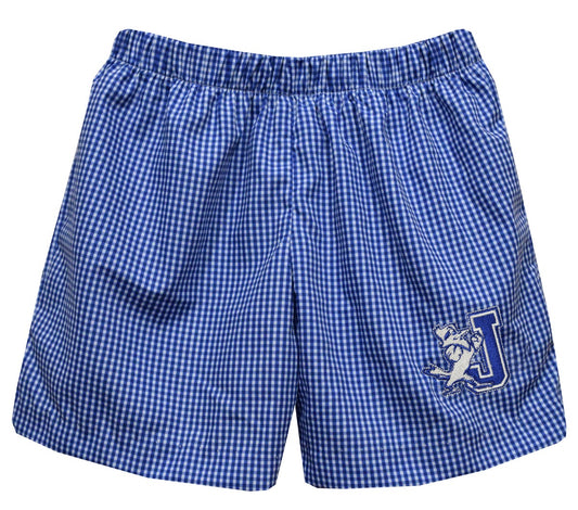 Vive La Fete.  55% Polyester/45% Cotton.  Machine Wash.  Embroidered J/Jayson Logo.  This boy's classic pull-on elastic waist short will show off his Blue Jay Spirit!