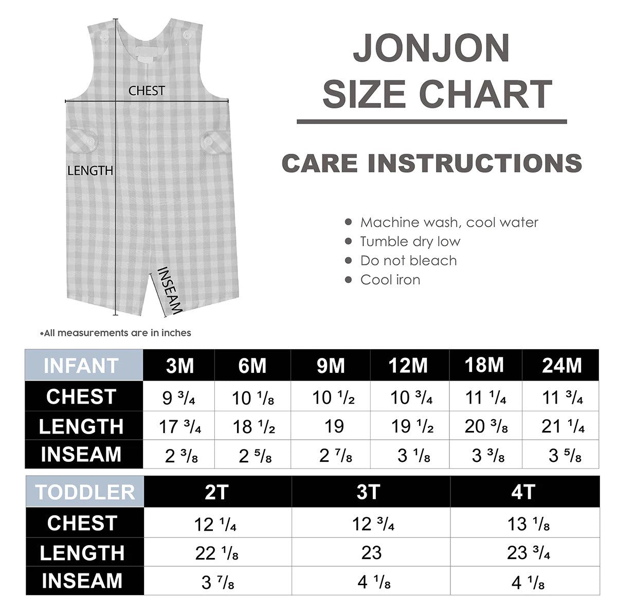 For your convenience, a size chart to help you choose the right size for your future Blue Jay!