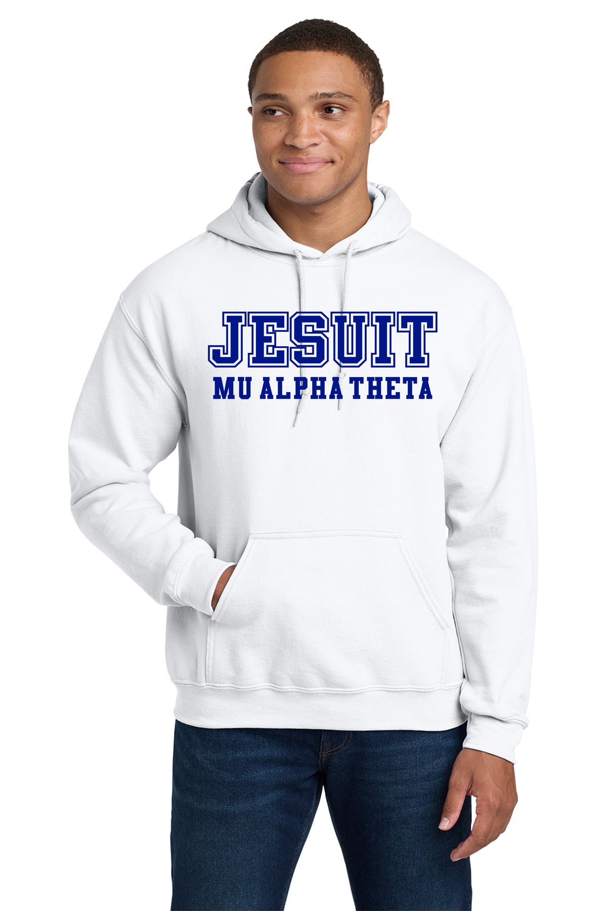 Gildan.

50% Cotton/50% Polyester.

Heavy Blend Fleece Hoodie. Features double-lined hood, 1x1 ribbed cuffs and waistband with spandex, pouch pocket offers convenience & functionality and matching drawstring.

THIS IS A PRE-ORDER. ORDERS WILL BE AVAILABLE FOR PICK-UP END NOVEMBER.


JESUIT MU ALPHA THETA LOGO.